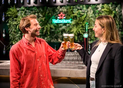 Interactive exhibit inside the Heineken Experience in Amsterdam