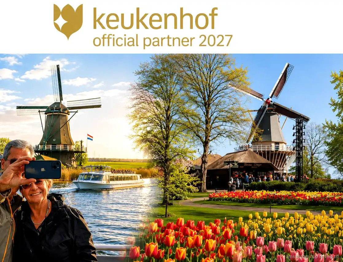 Tulpenfelder in den Keukenhof-Gärten nahe Amsterdam